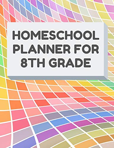 Homeschool Planner For 8th Grade: Planner For One Student - Assignment and Attendance Log Book - Blank - Colorful Background image 3