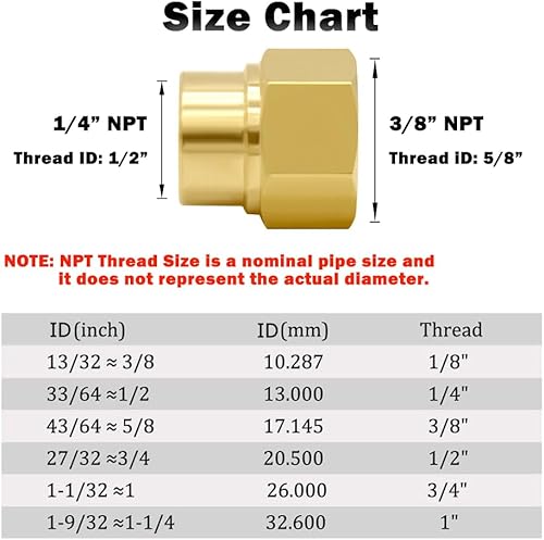 Miniatura 7 de Hooshing Acoplamiento de manguera de aire hexagonal de latón para tubería de latón de 34 "x 12" NPT accesorios de tubería hembra para industria