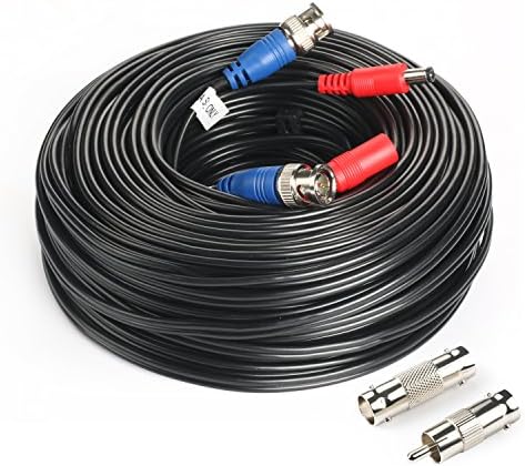 SHD 200Feet BNC Vedio Power Cable Pre-Made Al-in-One Camera Video BNC Cable Wire Cord for Surveillance CCTV Security System with Connectors(BNC Female and BNC to RCA)