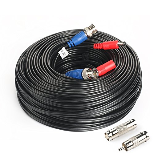 SHD 200Feet BNC Vedio Power Cable Pre-Made Al-in-One Camera Video BNC Cable Wire