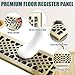 MorningRo 10 Pack 4x12 Inches Heavy Duty Walkable Floor Register, Adjustable Airflow, Tool-Free Installation, Decorative Floor Vent Covers for Home and Shopping Mall, Bronze