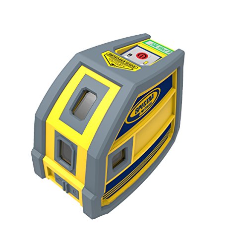 Spectra Precision LP51G Laser Pointer, 5 High Visibility Green Beam Points, Vertical, Horizontal and Plumb, 90 Degree Layout, Automatic Self-leveling