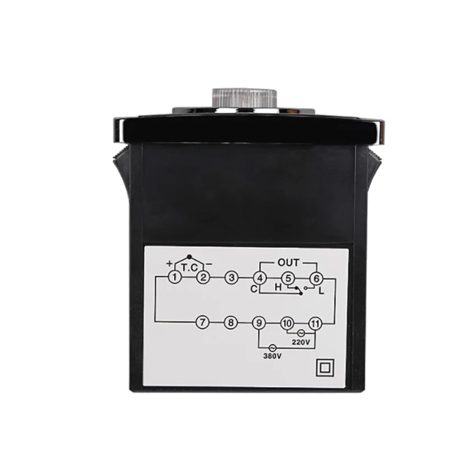 temperaturregler K-Typ Elektronischer Thermostatknopf Thermostat Spezielles Temperaturkontrollmessgerät for Backofen 72 * 72 mm(K Type Relay 30A)
