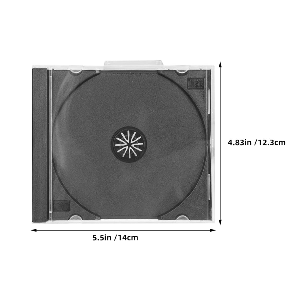 SOIMISS Custodia per CD e Dvd Trasparente in Plastica, Scatola Porta Dischi Impilabile, 10 Pezzi, Contenitori per CD e Dvd