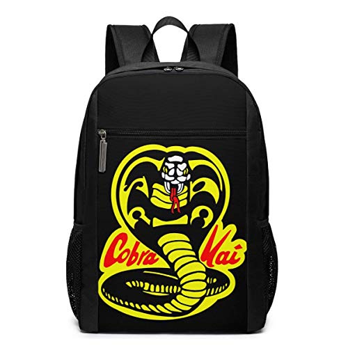Cobra Kai Denim Dad Rucksack 17 Zoll Laptop Taschen College School Rucksack Casual Daypack für die Reise