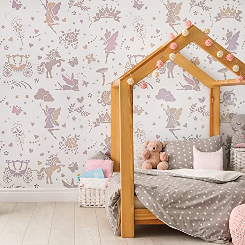 NAKLEO Painting Stencils Set for Kids 14 Pcs Templates 9x12 to 23x34cm Magic Fairy, Plastic and Reusable Drawing Stencils - Image 2