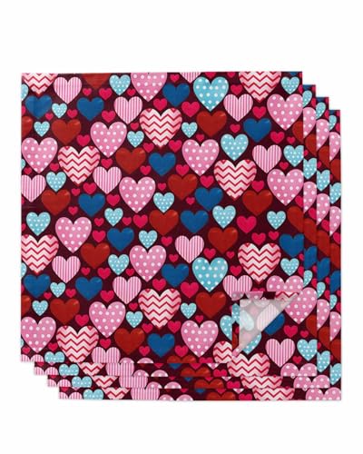 Servilletas de Tela Valentine’s Love Set x4 20x20 pulg miniatura 1