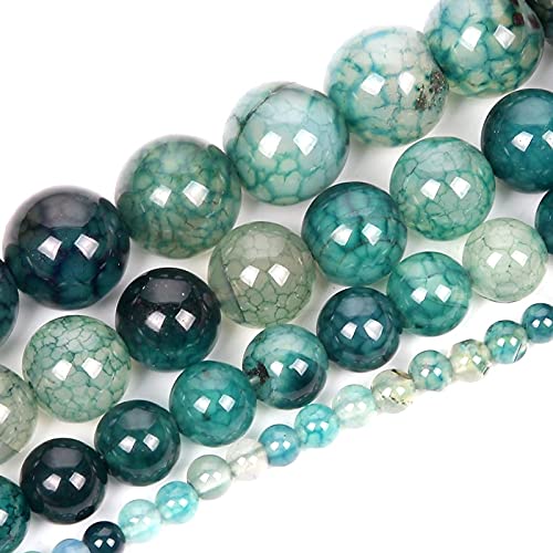 Perline Di Onice Blu Naturale, Agata, Rotonde Da 10 Mm, Foro 2 Mm, Filo Da 38 Cm (circa 38-40 Pezzi). Per Gioielli Fai-da-te, Bracciali, Collane. Pietre Semipreziose, Senza Piombo. - 2