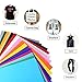 Produktbild FOCCTS 25 Stück Heat Transfer Vinyl HTV Vinyls für Hemden Cricut oder Silhouette Cameo Textilfolien Transferpapier für DIY T-Shirt, Cricut, Cameo Wärmeübertragung Vinyl 12"x 10" 16 Farben