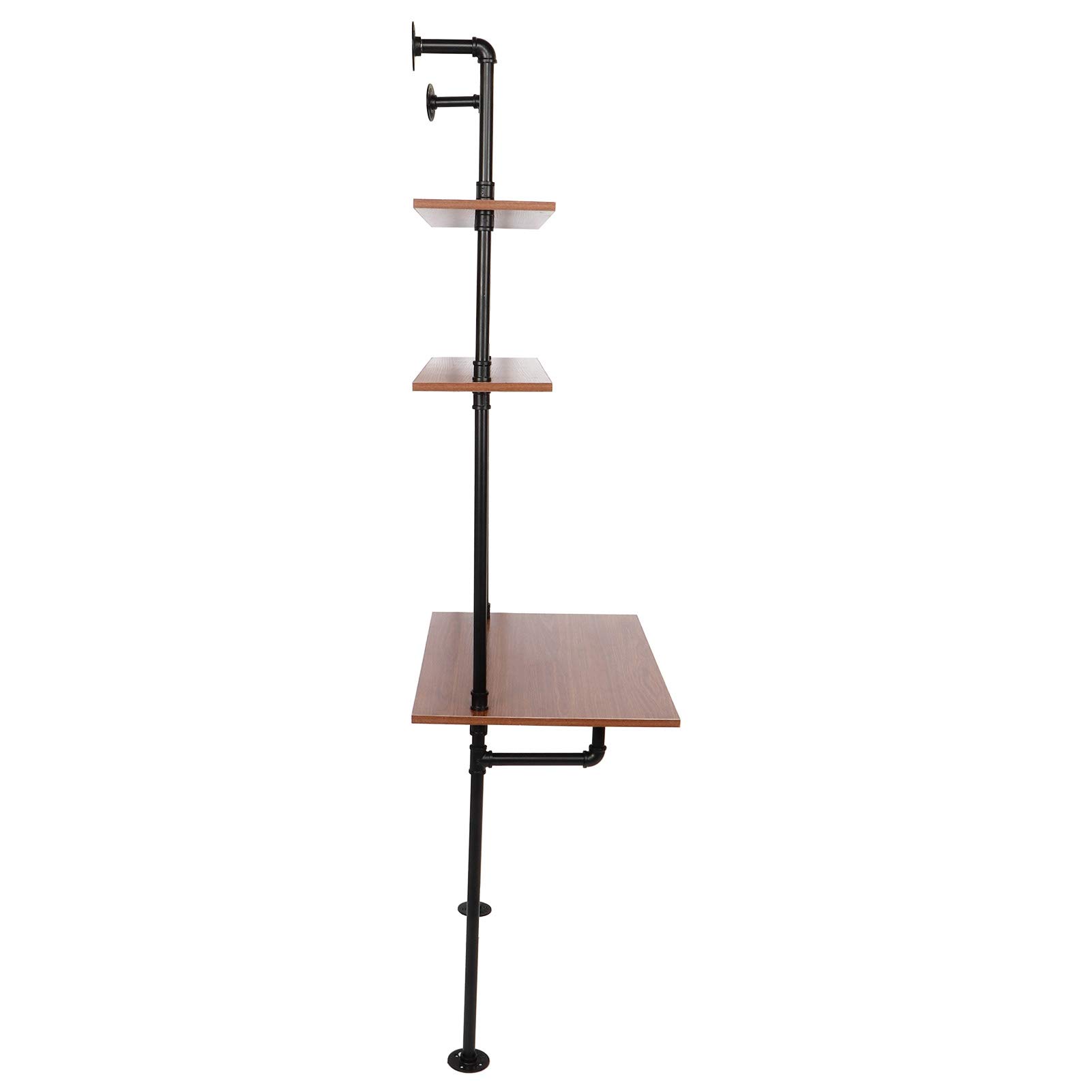 Table murale avec étagère lyrlody gain de place pour petit bureau à domicile