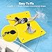 WARMOUNTS Lily Pad Floating Mat for 3 People, 9 x 6 FT Floating Mat Holds 500 Lbs, 3-Layer Tear-Resistant XPE Foam Floating Water Mat for Water Recreation, Lake, Pool, River, Ocean, Boat (Yellow)