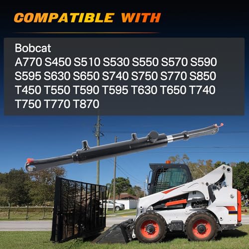 Image of 7307224 Hydraulic Quick Tach Cylinder Compatible with Bobcat A770 S450 S510 S530 S550 S570 S590 S595 S630 S650 S740 S750 S770 S850 T450 T550 T590 T595 T630 T650 T740 T750 T770 Replace 7362530