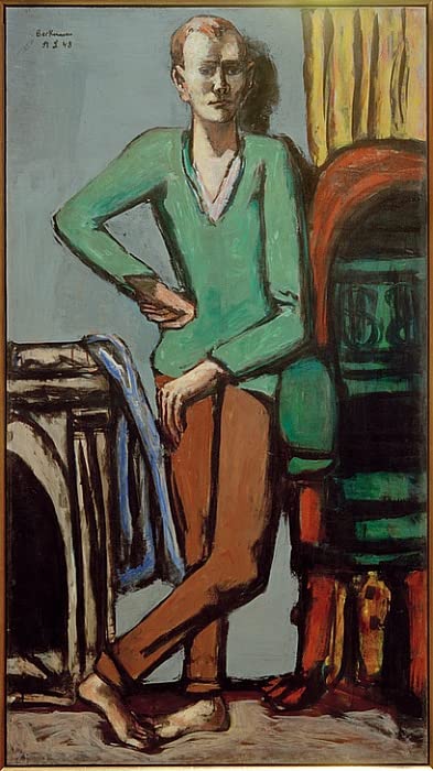 Peinture murale Max Beckmann Portrait de Walter Barker pour grand salon moderne