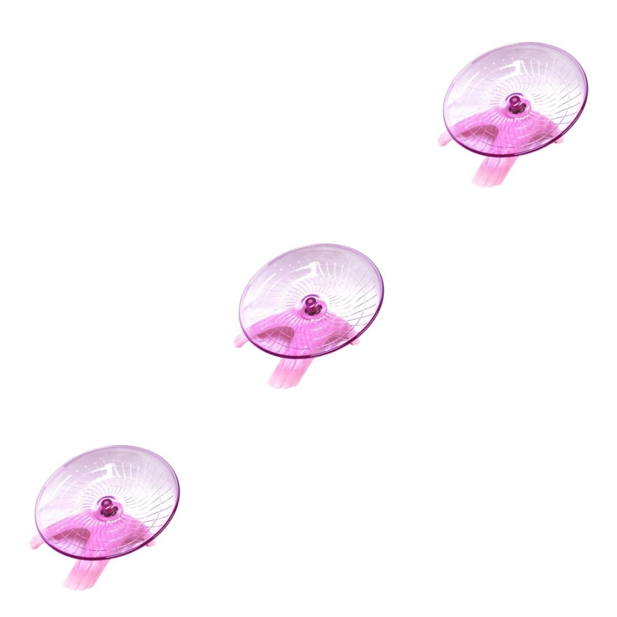 Ipetboom 3 Piezas Gran Rueda de hámster Jaula de hámster hámsters platillo Volador de Rata Juguete Disco sin ejecución Rueda de Ejercicio para Mascotas Deportes Suministros Erizo Púrpura