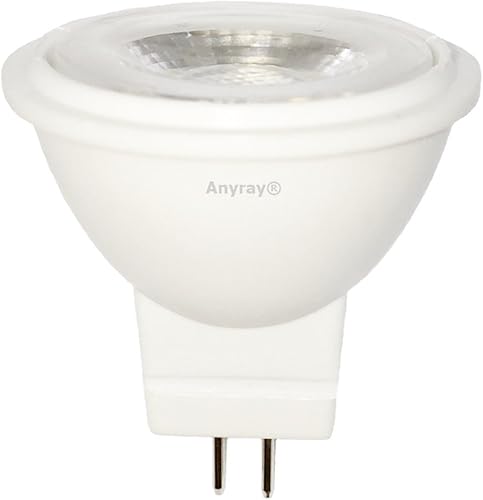 Anyray 1-LED 3W Bombilla MR11 12Volt Fibra Óptica Árboles de Navidad Bombilla 10W 12V (blanco frío)