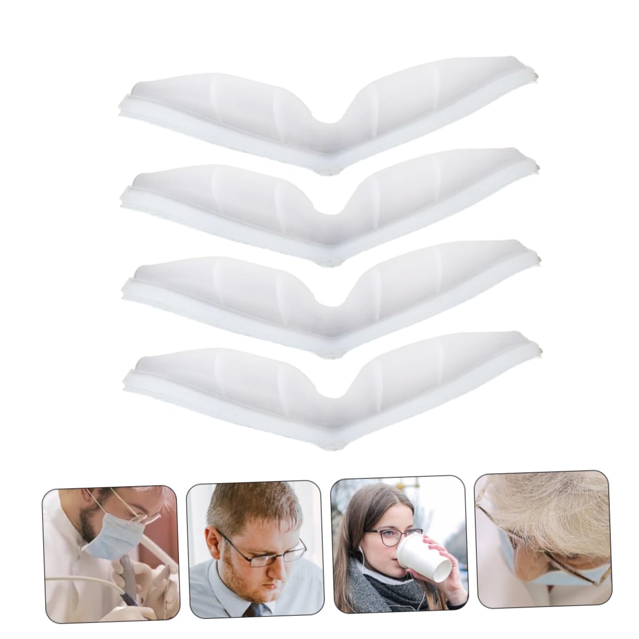 FOMIYES 8pcs Silicone Mist Preventer for Glasses Anti-Fog Internal Bracket Masks Portable Eye Glasses Preventer Easy to Clean and Store No Strange Smell Vision