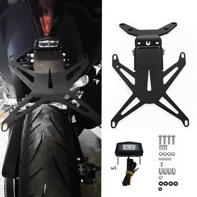 Number plate holder TMAX560 rigide en finition noire pour version Tech Max