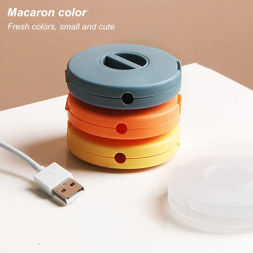 KUCOCOSNEH - Organizer per cavi retrattili, per la gestione dei cavi, accessori per cuffie, contenitore portatile, colore: Blu