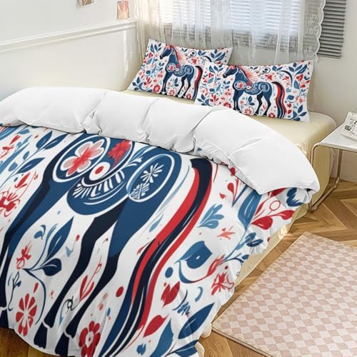 Parure de lit 200x200 animale multicolore en microfibre douce - 3