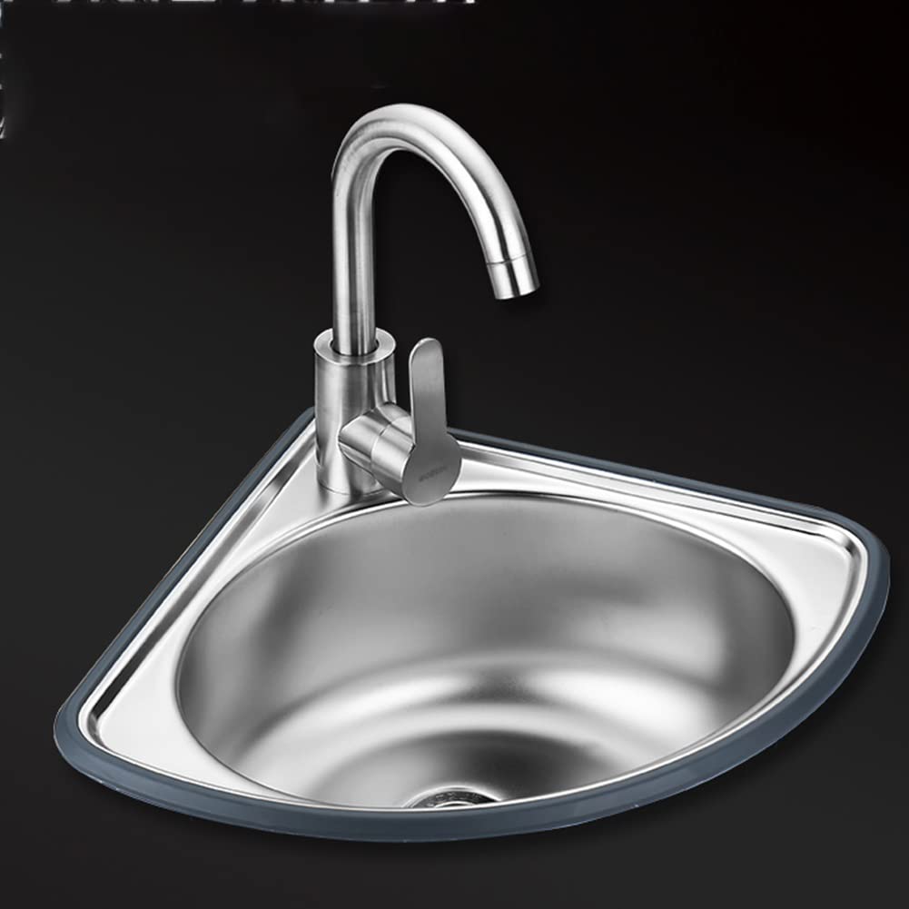 Lave-Vaisselle Compact argenté à Un Seul évier. Design Polyvalent, à Poser ou à Suspendre. Matériau épais et Robuste. Multifonctionnel pour Les Petits espaces. Dimensions : 37 x 33