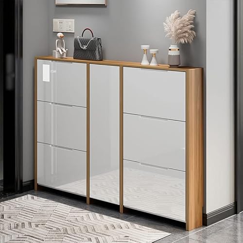 N/A Living Room Shoe Rack Organizer Cabinet Thin Shoe Cabinet Door Tipping Bucket Shoe Cabinet For Small Apartment (Color : A, Size : 120Cm) #TOP4