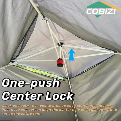 COBIZI 12x12 Pop up Gazebo on Clearance Outdoor pop up Canopy Tent with Mosquito Netting & Sandbags, with 4 Ropes 8 Stakes & Portable Carry Bag, Patio Gazebo for Garden &Lawn, Darkgrey(2025 Upgrade) - Image 3