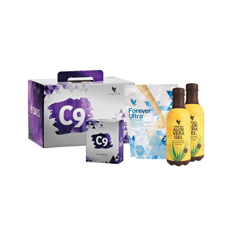 Forever C9 Vanilla - 9-Tage Körperreinigungsprogramm, gesundes Abnehmen, mit Vanille-Geschmack, wichtigen Vitaminen und Spurenelementen (1 Paket für 9 Tage)
