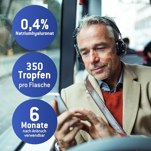 Vizol S 0,4% Long Effect Augentropfen bei starken Symptomen trockener und gereizter Augen, beruhigende Pflege in der stärksten Konzentration von 0,4% Natriumhyaluronat