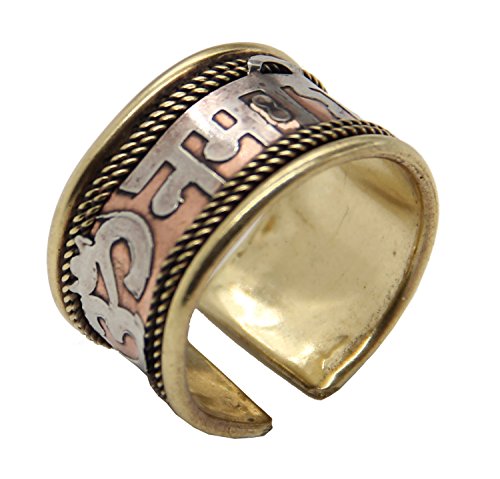 DharmaObjects OM Namah Shivaya Healing Copper Therapy Ring