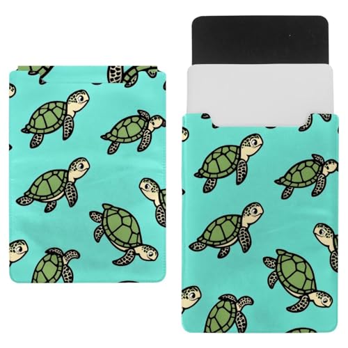 Funda para portátil de 35 x 25,9 cm Turtle Painting forro celvet holandés