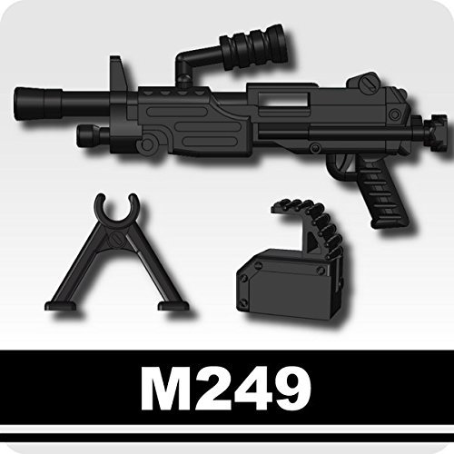 M249 Light Machine Gun in Black - Custom Minifigure Pieces