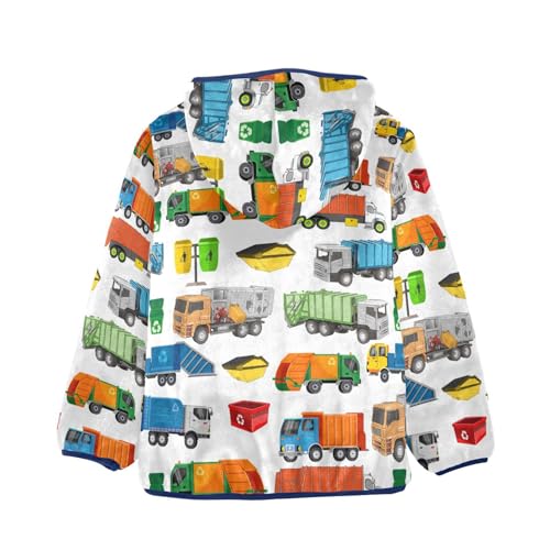Image of Boys Fleece Jacket Hooded Autumn Winter Long Sleeve Thick Warm Outerwear;3-10 Years Kids Cute Fuzzy Jacket