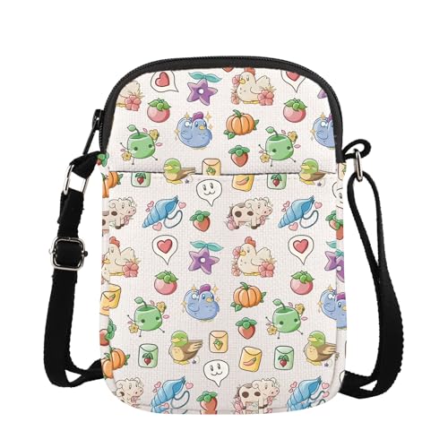 TOBGBE Farming Country Adventure Gaming Inspired Zipper Messenger Bag Junimo Planter Gift Farm Fishing Lovers Gift