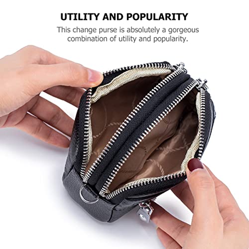 Zipper Design Card Pouch Multifunctional Leather Wallet for Cash Coins and Cards Stylish Change Pouch for Travel Shopping and Daily Use3