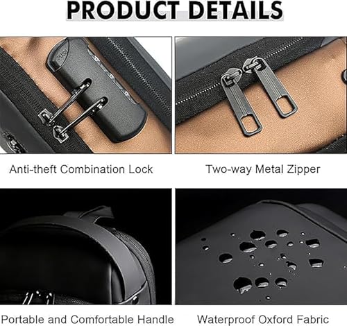 Image of WildHorn AeroShield Waterproof Anti-Theft Sling Bag for Men & Women | Crossbody Chest Shoulder Bag with USB Charging Port | Lightweight, Travel & Daily Use | Adjustable Strap