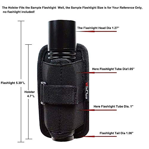 Flashlight Holster Minchen Flashlight Pouch Holder With 360 Degree Rotatable Clip For Duty Belt #TOP3