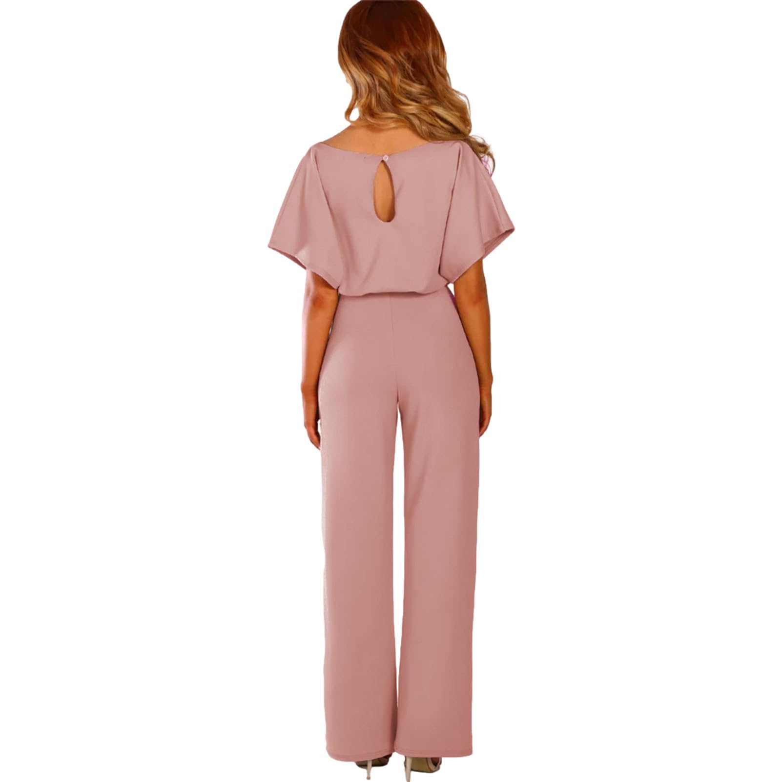 amropi Monopezzi e Tutine da Donna Tuta Lungo a Gamba Larga Pantaloni Elegante Jumpsuit