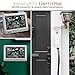 Weather Station Indoor Outdoor Thermometer Wireless, Home Atomic Clock with Large Constant Display, Inside Outside Temperature Humidity Monitor, Dew Heat Point, Barometer Grey