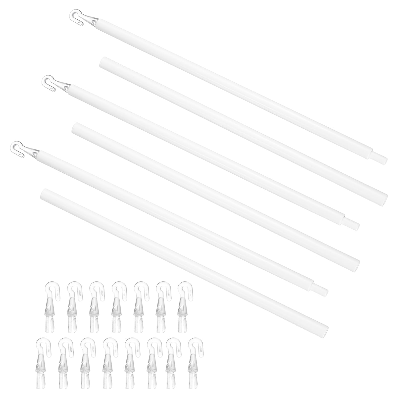 Baguette de rechange pour stores combinables tringle verticale blanche 61 cm