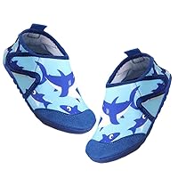 Adjustable Kids Water Shoes Non-Slip Barefoot Toddler Quick Dry Auqa Shoes Child Soft Swim Pool Beach Surf Wet Shoes Wetsuit Boots Boys Girls Aquasport Swimming Footwear