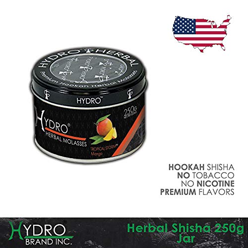 Hydro Herbal Hookah Shisha 250g Can - Tropical Storm - Mango - [Premium Flavor - Tobacco Free, Nicotine Free] Tropical Storm - Thumbnail 3