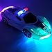 Battery Operated Bump and Go Transforming Toys for Kids -Auto Transforming Auto Robots Action Figure and Toy Vehicles - Realistic Engine Sounds & Beautiful Flash Lights (White Police Car)