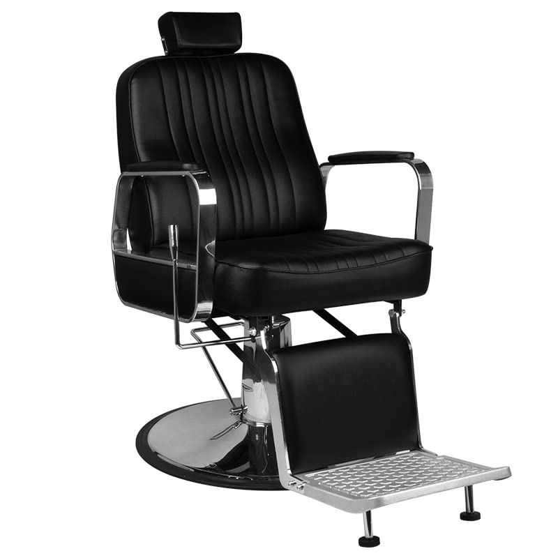ACTIVESHOP Barberstuhl Barbiersessel Friseurstuhl Gabbiano Patrizio Schwarz