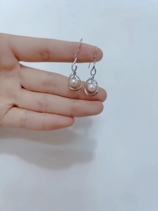1 Coppia Di Orecchini A Perno In Argento Sterling 925 Vintage Con Moon Pearl Stud Earrings Delicate Jewelry Accessory For Women Daily Wear Travel Friendship Anniversary Birthday Gift P 136021770