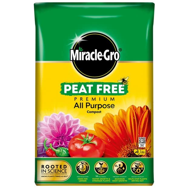 40L Peat-Free All-Purpose Compost – Multi-Purpose Gardening Soil for Indoor & Outdoor Plants