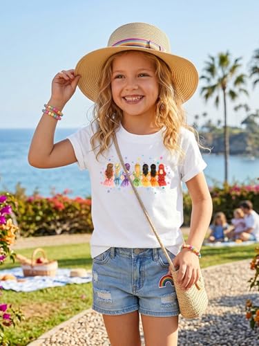 Image of Magical Girl Shirt Cute Snacks Graphic Tee Toddler Kids Girls Holiday Short Sleeve Outfits Tops 3-10 Years