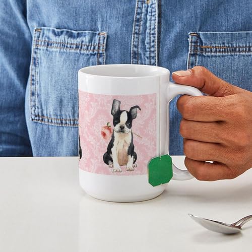 Taza grande de cerámica Boston Terrier 15 oz miniatura 6