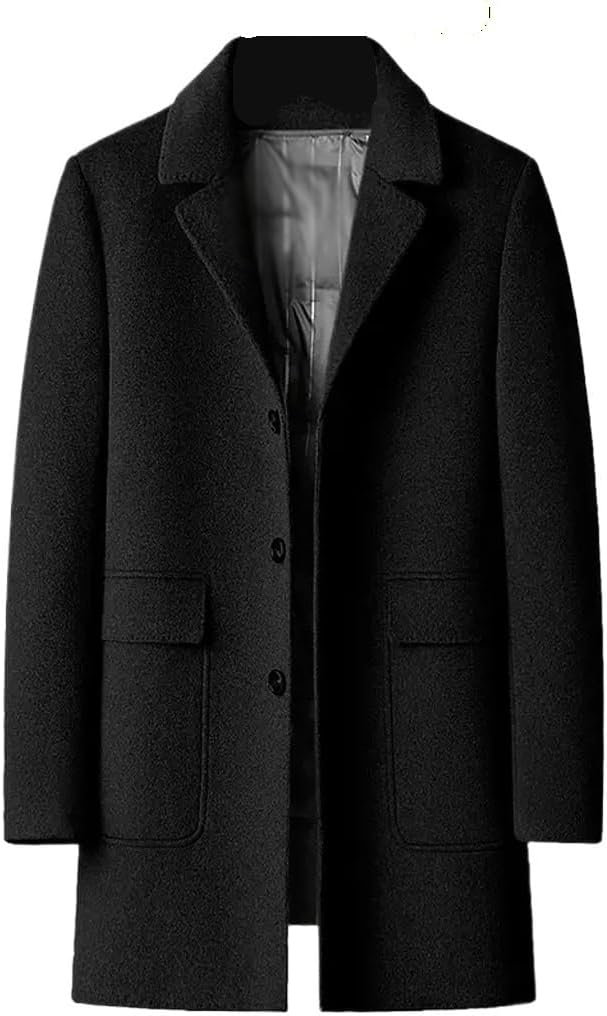 Double-sided Tweed Coat Men's Medium-length Paragraph Down Lining Winter Thickening Jacket