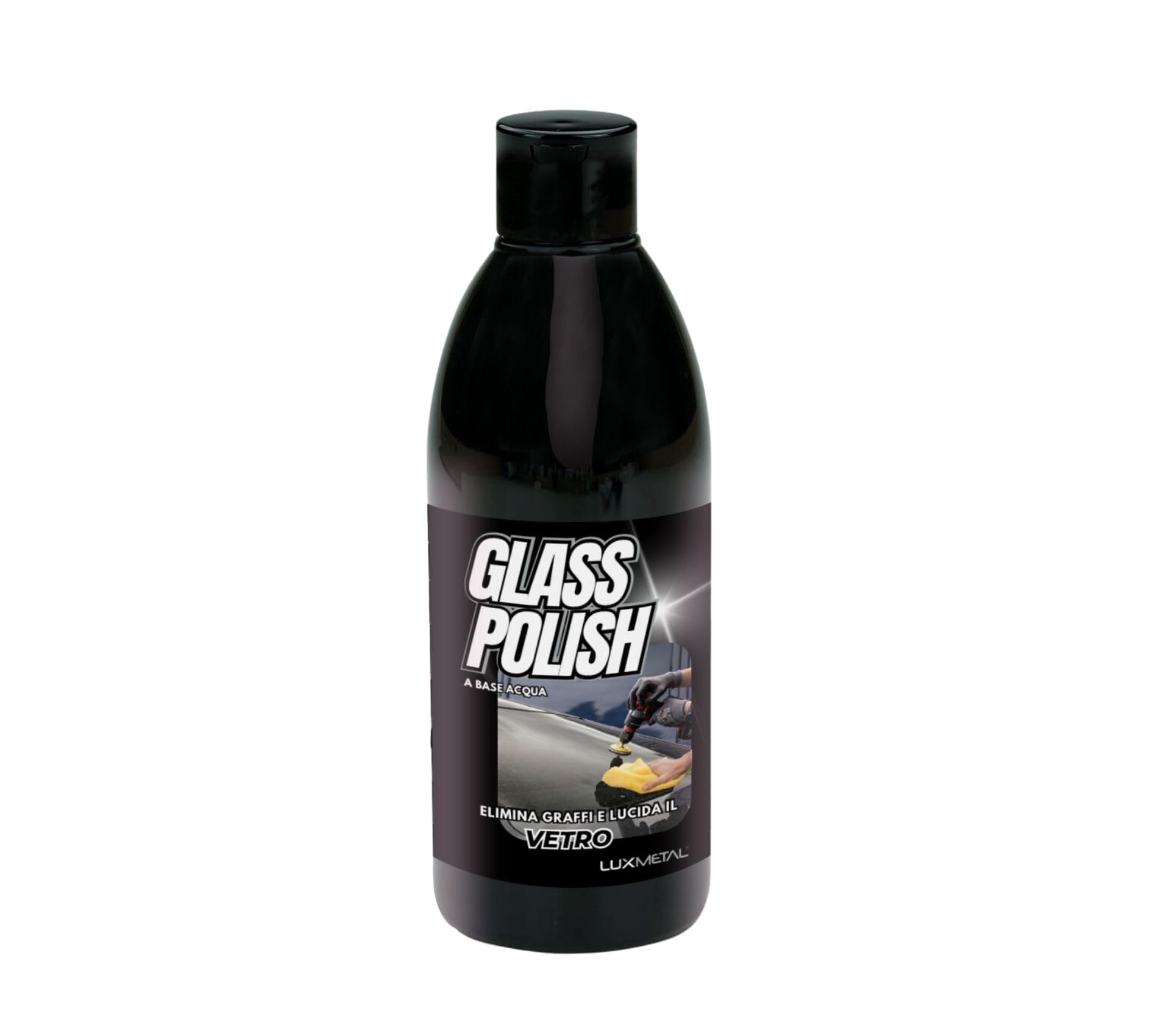 Lux Metal - Glass Polish Lucidante per Vetro 250 Gr con Ossido di Cerio Pasta Abrasiva Lucidatura Superfici in Vetro Rimuovi Graffi per Vetri Auto Finestre e Specchi carrozzeria moto barca (250 Gr)