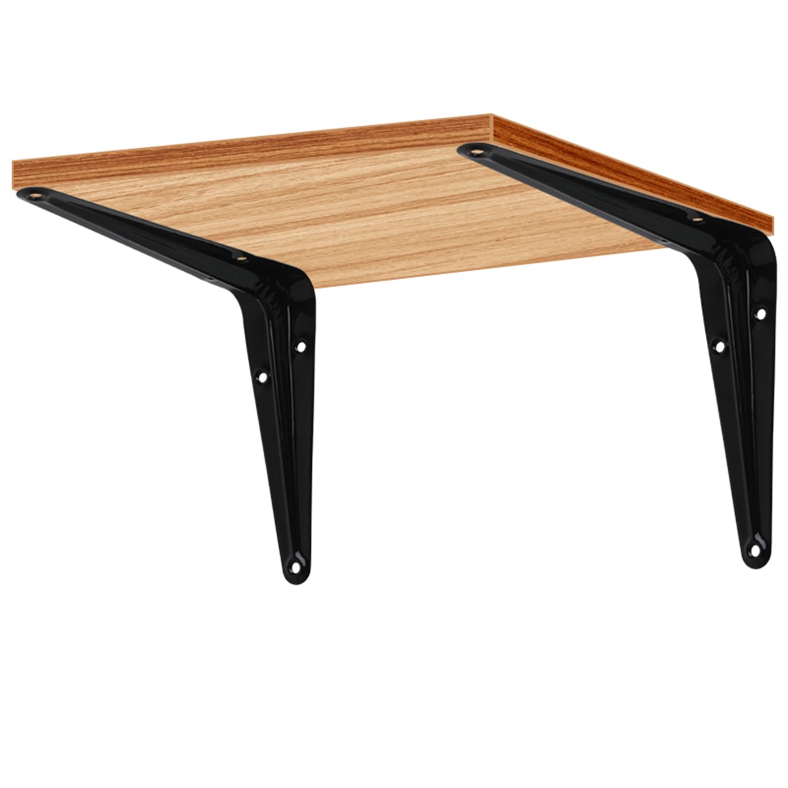4 Pezzi Staffe per Mensole Galleggianti,Reggimensola Ferro,Supporto per Mensola a Parete,Scaffali a L,per Mensole in Cucina,Libreria,Studio,Giardino,con Viti,Nero (350mm x 400mm)